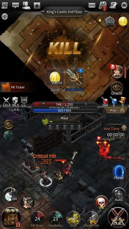In-game combat scene from Call of Chaos.