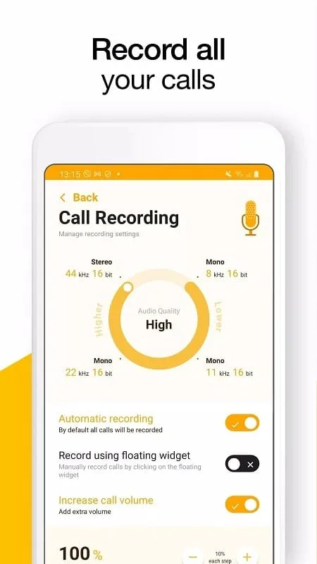 CallMaster interface showcasing call blocking and recording features