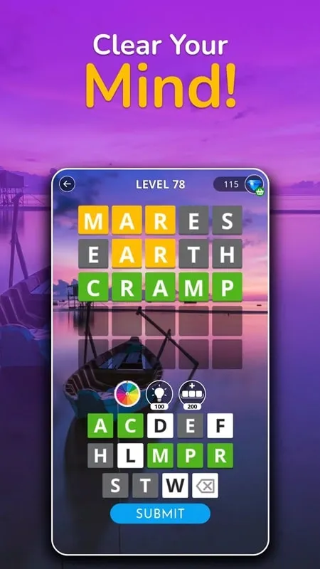 Chọn màn chơi trong game Calming Word Guess bản MOD APK.