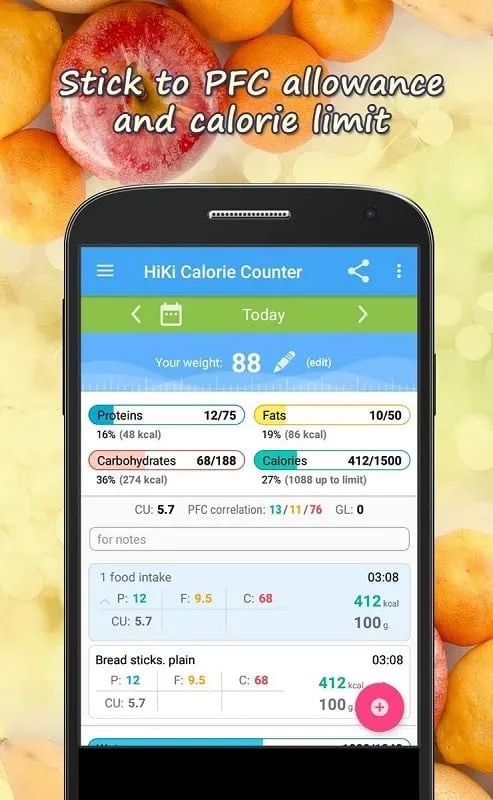 Calorie Counter HiKi mod features