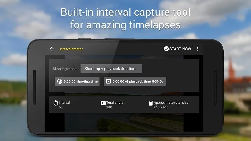 Camera FV-5 interface displaying various shooting options and settings