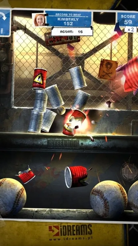 Diferentes cenários de níveis no jogo Can Knockdown 3.