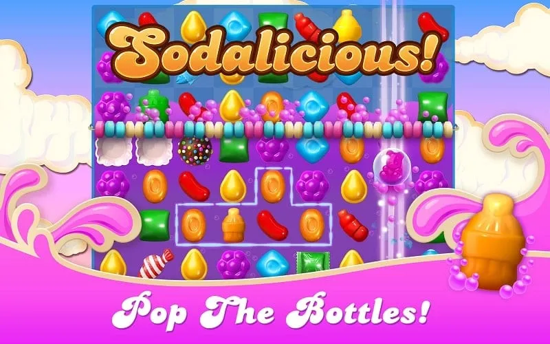 Características del mod de Candy Crush Soda Saga.