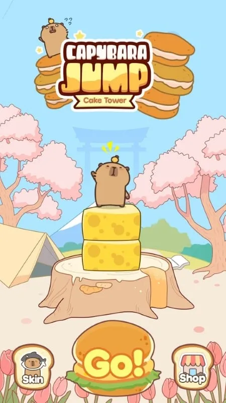 Different costumes and environments in Capybara Jump.