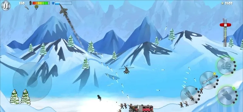 Navigating through mountainous terrain in Carpet Bombing 2.