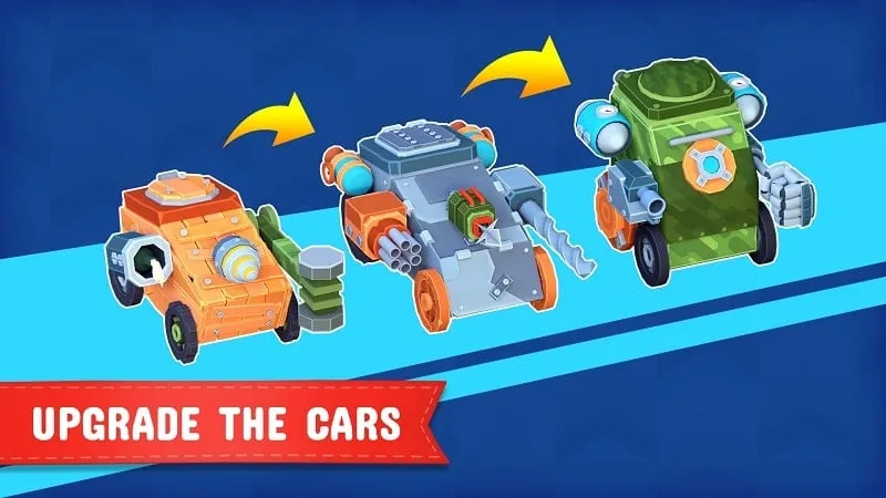 Gameplay arena pertempuran Cars Clash 3D.