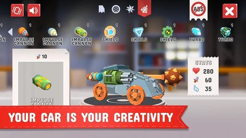 Gameplay Cars Clash 3D di ponsel Android.