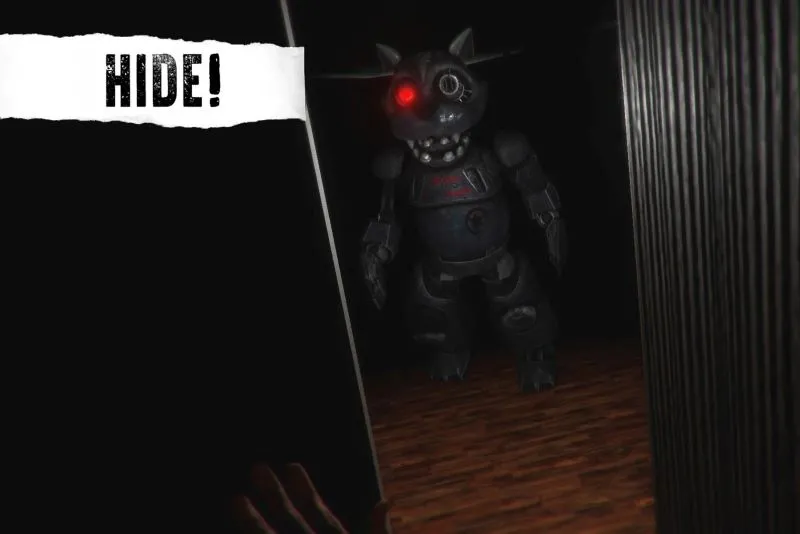 Screenshot of CASE: Animatronics showcasing the horror aspect with a menacing animatronic figure in the foreground.