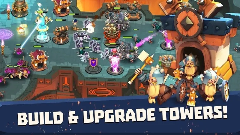 Castle Creeps TD MOD APK hero selection screenshot.