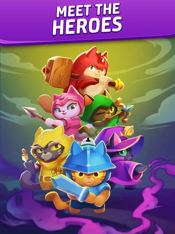 Cat Force character designs and in-game graphics.