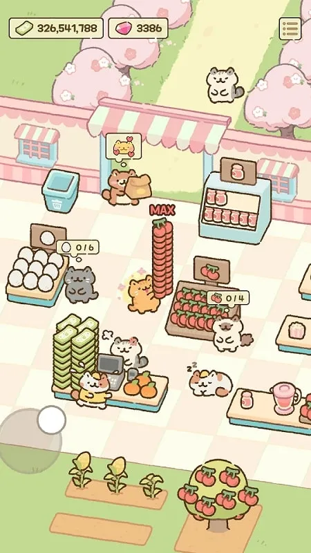 Cat Mart in-game screenshot showcasing reward boxes.