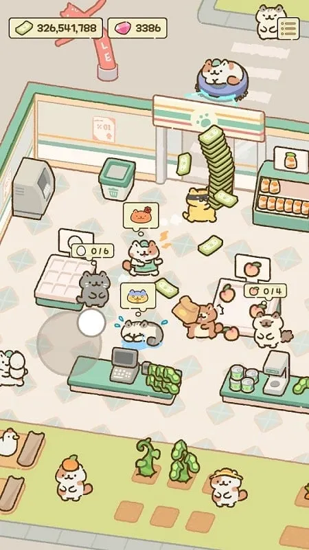 Screenshot of Cat Mart gameplay showcasing the in-game shop.