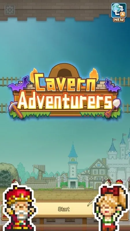 Enfrentando enemigos en Cavern Adventurers MOD APK.