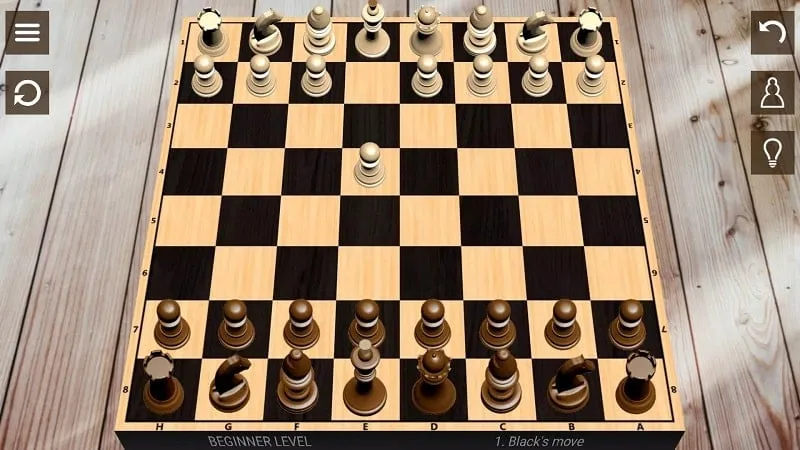 Different chess pieces on a chessboard.