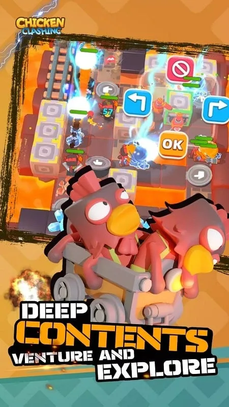 Captura de tela de uma mensagem de erro no Chicken Clash relacionada à análise do arquivo APK.