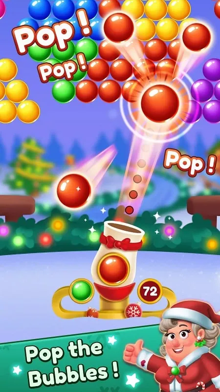 Instalando el juego Christmas Games-Bubble Shooter en un dispositivo Android.