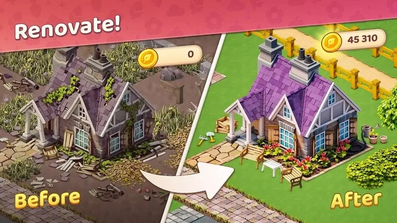 Hình ảnh gameplay City Escape Garden Blast Story.