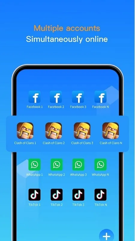 Ví dụ sử dụng Clone App với nhiều tài khoản