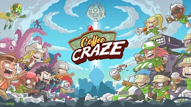 Un usuario sosteniendo un celular con el juego Coffee Craze en la pantalla.