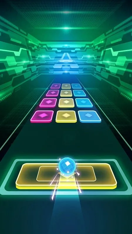 Gameplay screen showcasing the vibrant colors and interface of Color Hop 3D.