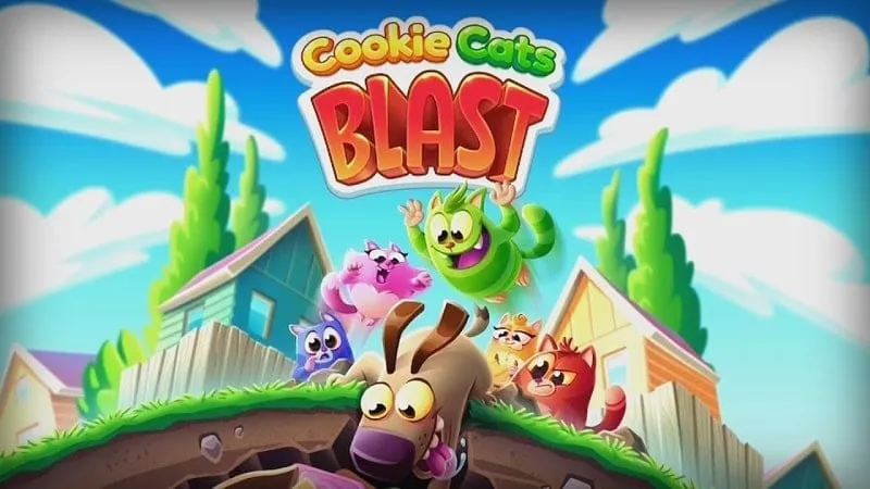 Tampilan game Cookie Cats Blast.