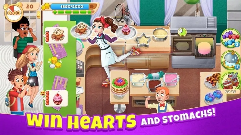 Cooking delicious meals in Cooking Diary.
