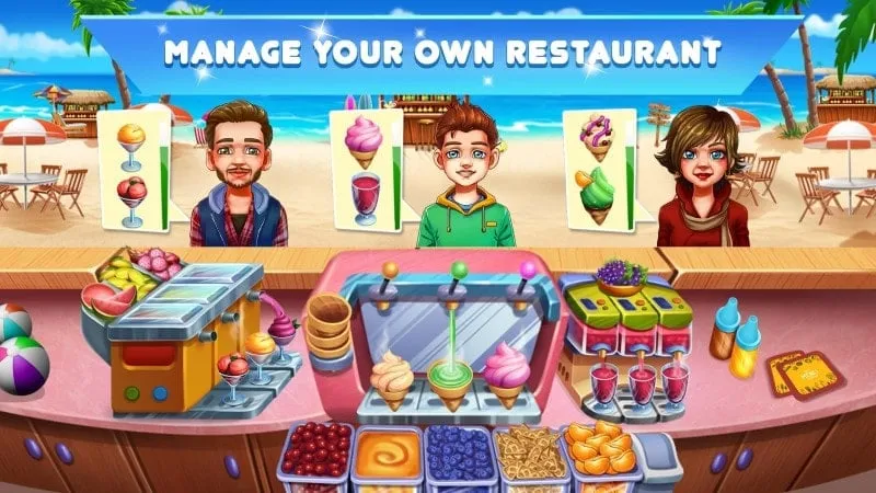 Cooking Fest gameplay showing the user interface and cooking process.