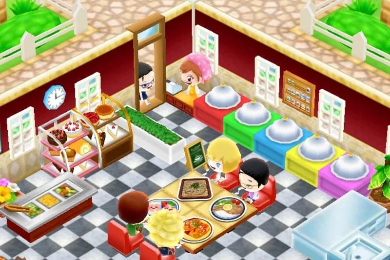 Screenshot gameplay Cooking Mama dengan uang tak terbatas.