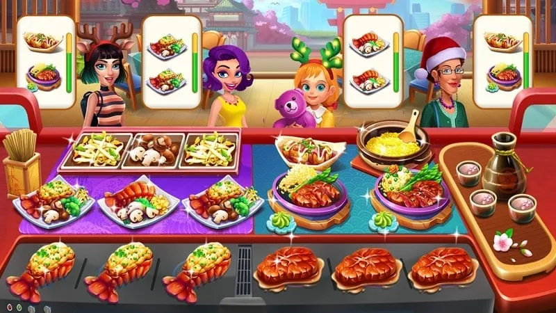 Hình ảnh gameplay Cooking Wonderland với mod vô hạn tiền.