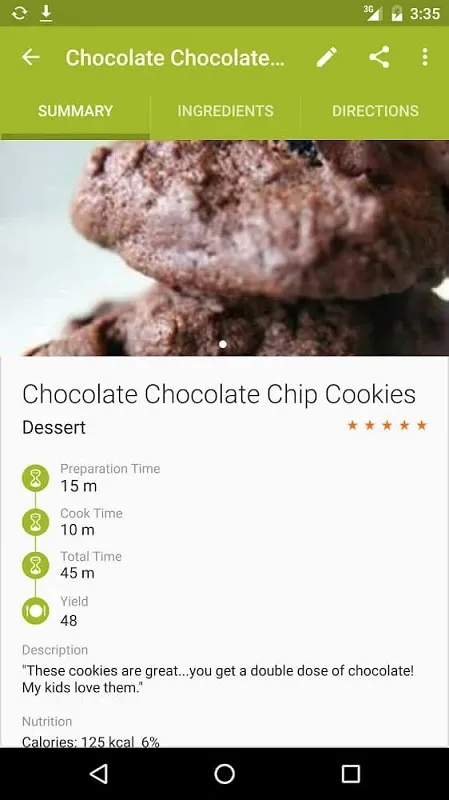 Cookmate Pro user interface showing recipe browsing