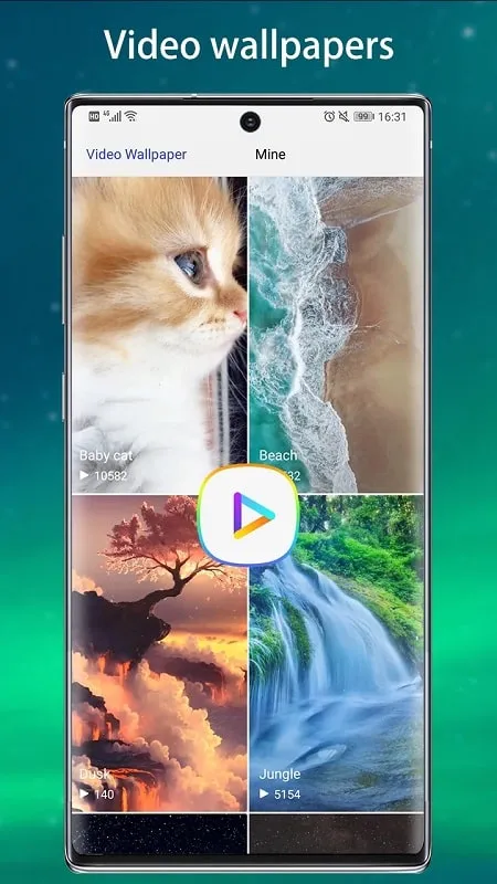 Función de fondo de pantalla de video del Mod Cool Note20 Launcher