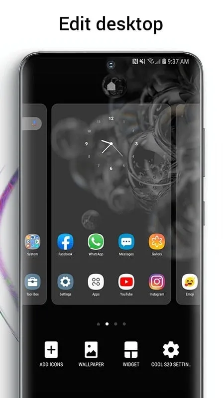 Launcher Cool S20 Galaxy OneUI mod para Android grátis