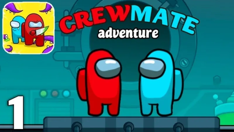 Crewmate Adventure gameplay screenshot showcasing characters and environment.