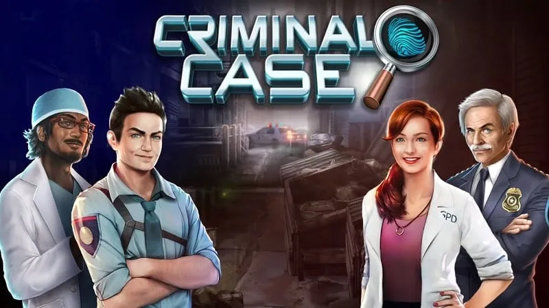 Tampilan game Criminal Case dengan MOD APK.