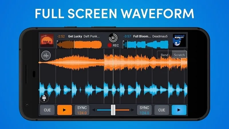 Cross DJ Pro mod interface highlighting audio settings