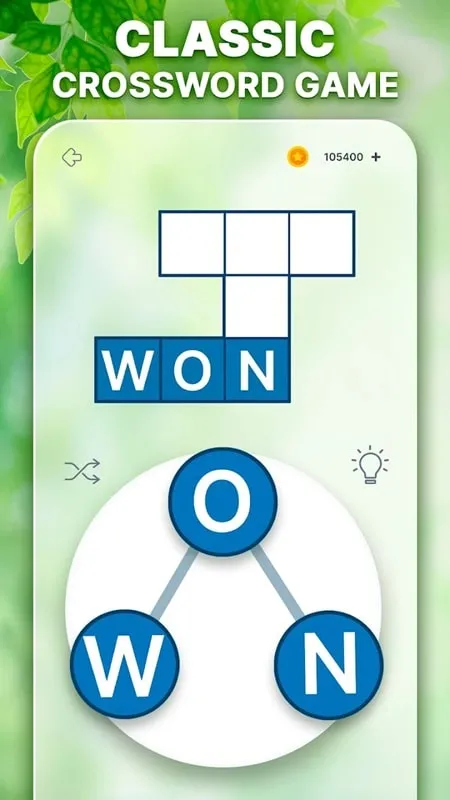 Menggunakan fitur uang tak terbatas di Crossword MOD APK untuk memecahkan teka-teki yang menantang.