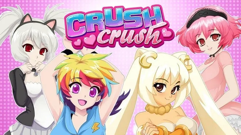 Gameplay Crush Crush di perangkat seluler.