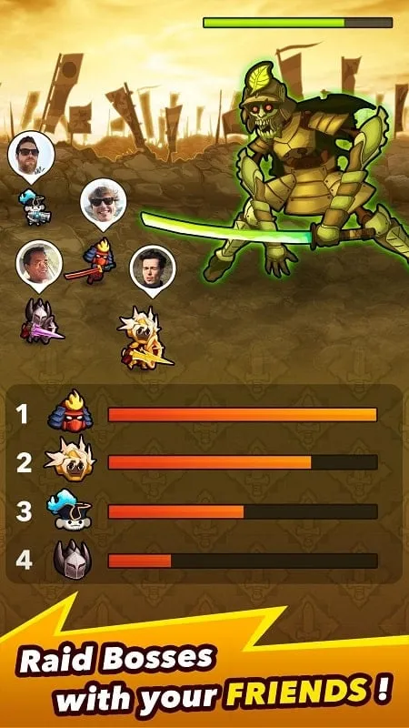 Gameplay screenshot of Crush Them All showcasing the guild interface.