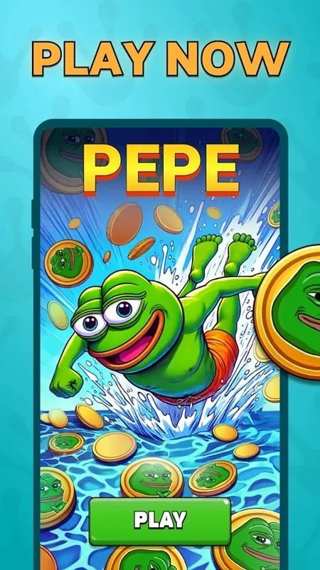 Crypto PEPE gameplay screenshot showcasing the frog army.