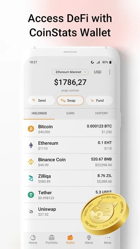 Accessing news and updates in Crypto Tracker MOD APK