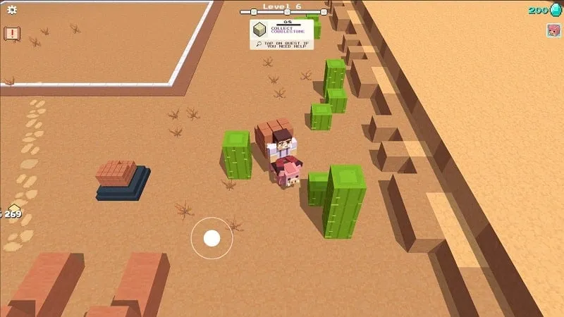 CubeCraft gameplay screenshot highlighting different habitats like forests and oceans.