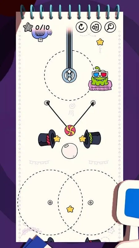 Captura de pantalla del juego Cut the Rope Daily.