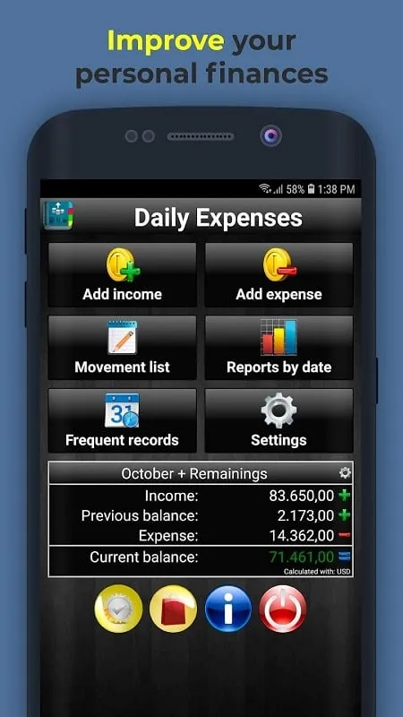 Menggunakan fitur Daily Expenses 2 Mod APK