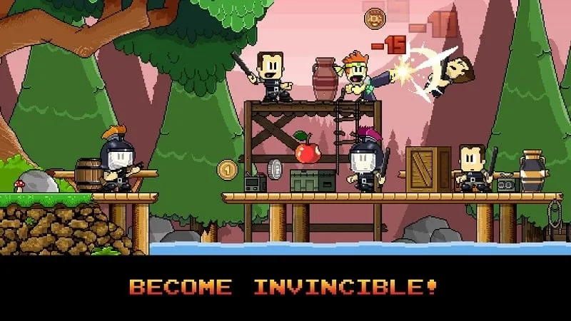 A screenshot from Dan the Man showcasing the skill upgrade menu with various skills and their descriptions.