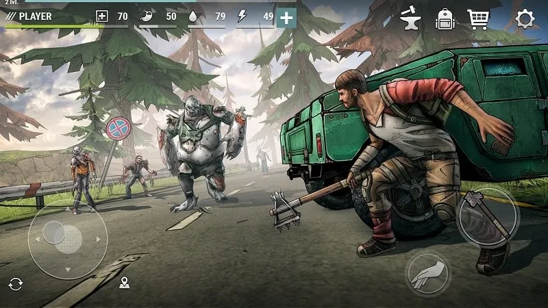 Tampilan game Dark Days: Zombie Survival MOD APK