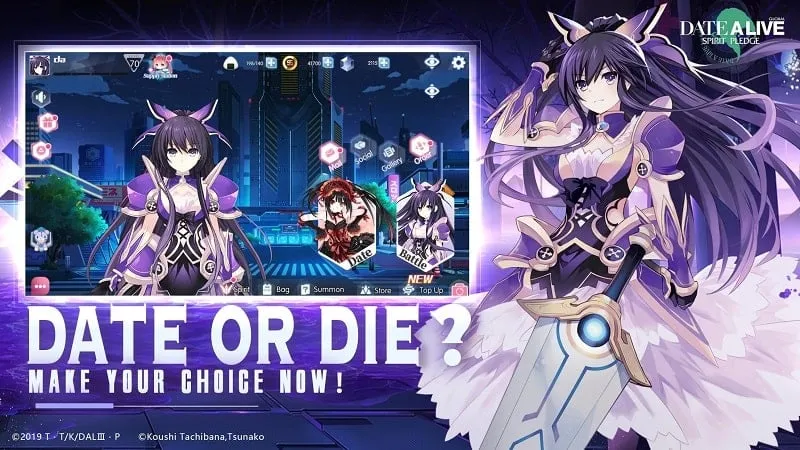 Instalación de Date A Live Spirit Pledge HD MOD APK en Android