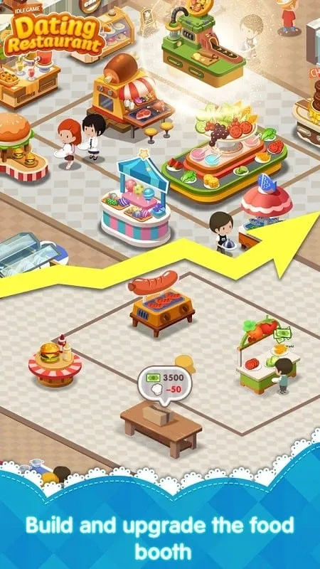 Displaying the gameplay of Dating Restaurant.