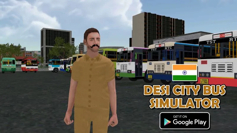 Representação de vários locais e rotas no jogo Desi City Bus Indian Simulator.