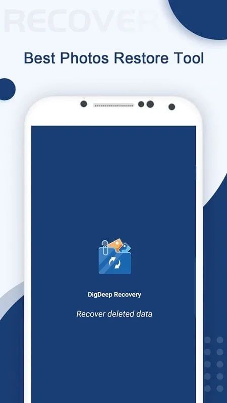 Interface do DigDeep Recovery Deleted Photo Mod mostrando os recursos premium