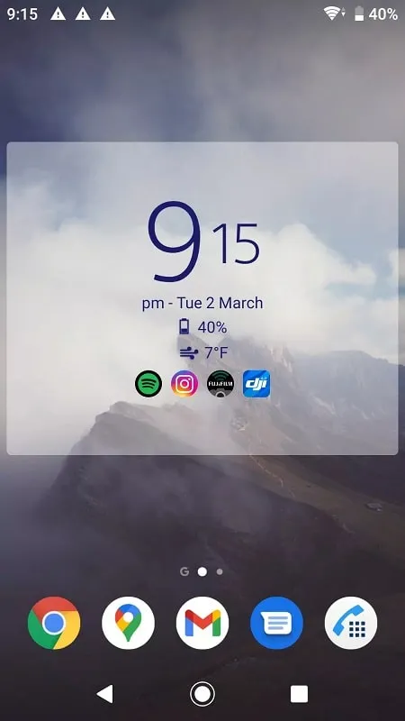 Tính năng Digital Clock Weather Widget mod